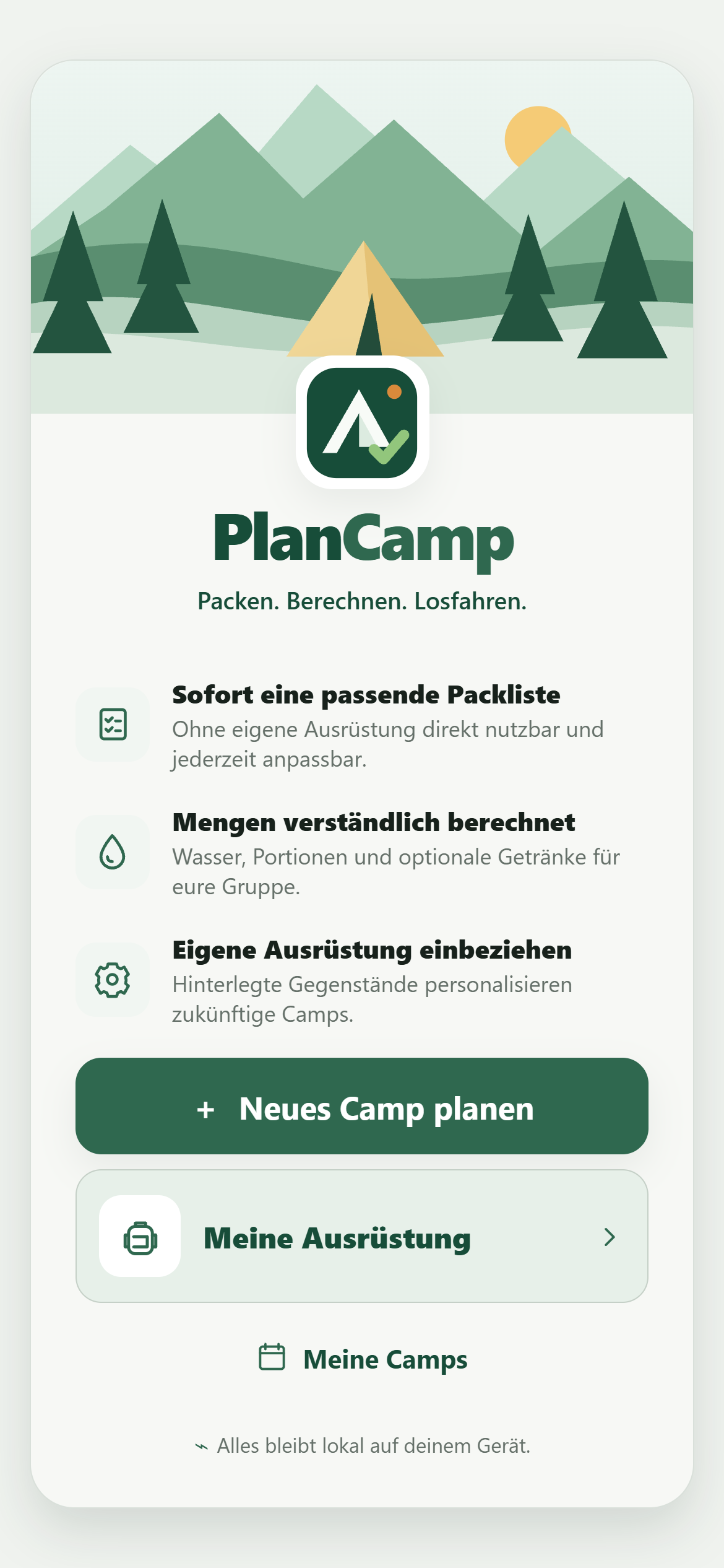 PlanCamp Ruhig starten